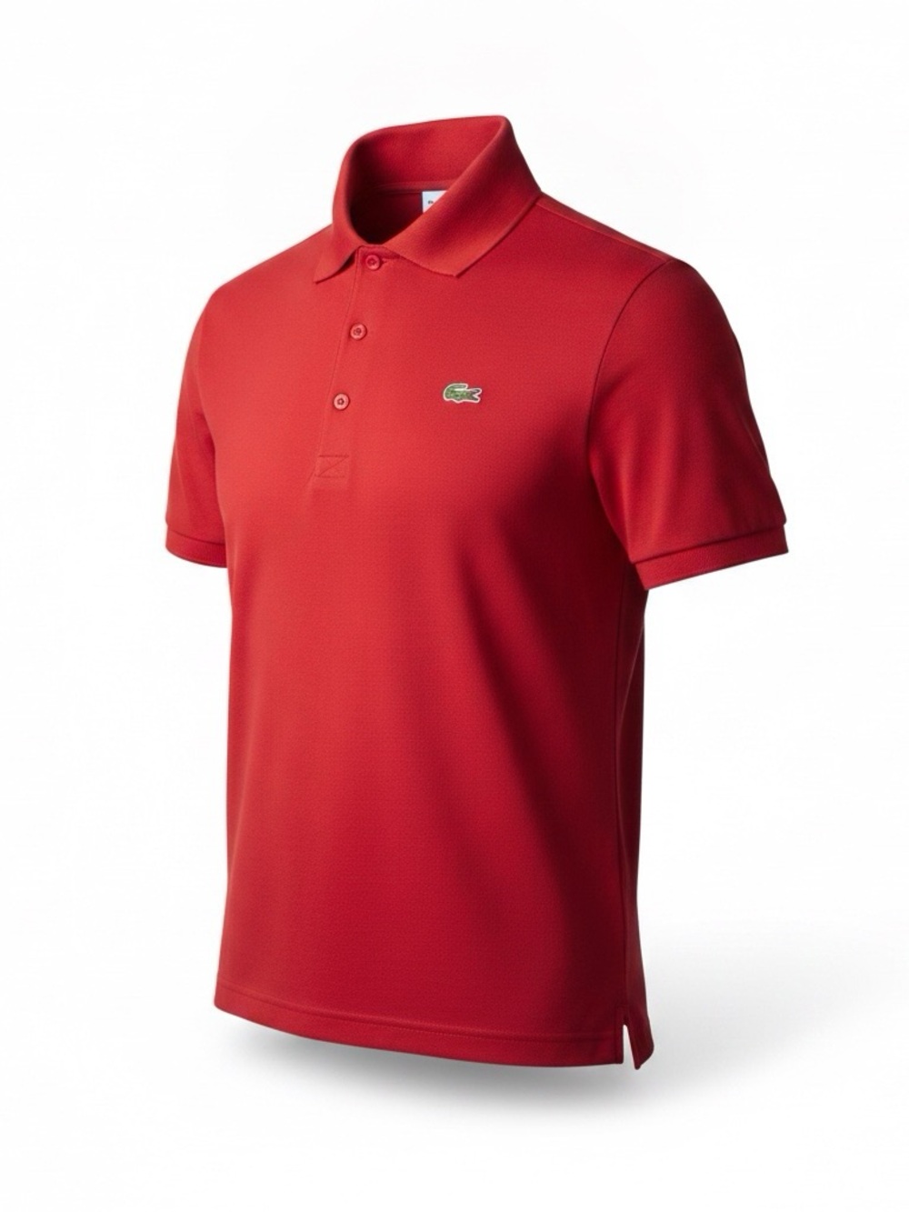 Lacoste Red Men's Piqué Polo with Crocodile Logo